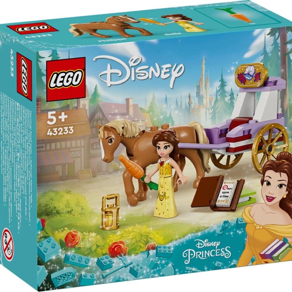 3/$55❤️new damaged box LEGO 43233 Belle's Storytime Horse Carriage Disney Prince